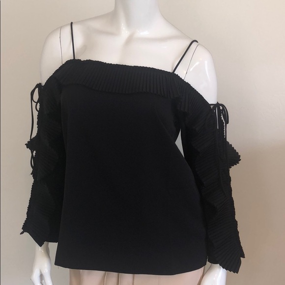 Tops - JULIETTE Off The Shoulder with Pleated Ruffle Top